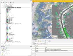 RSA 3D screenshot of roadside objects identified and classified along Telegraph Road