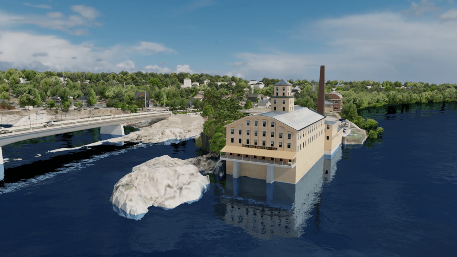 Photorealistic rendering of a redesigned street in Brunswick