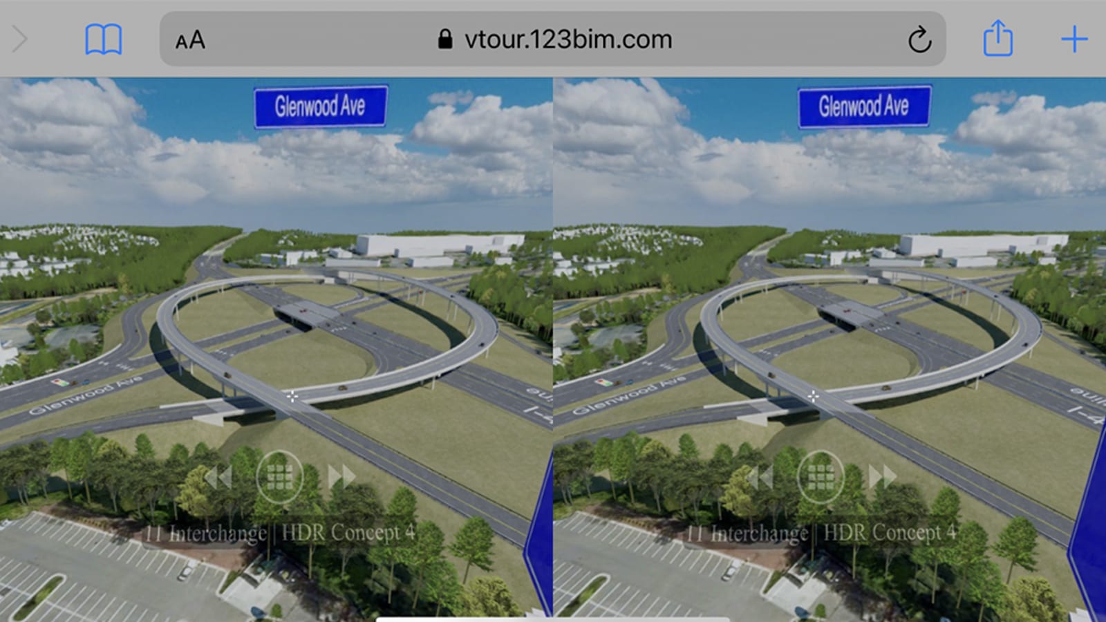 A virtual tour open on a laptop, tablet and phone